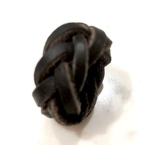 Artisan Real leather braided ring